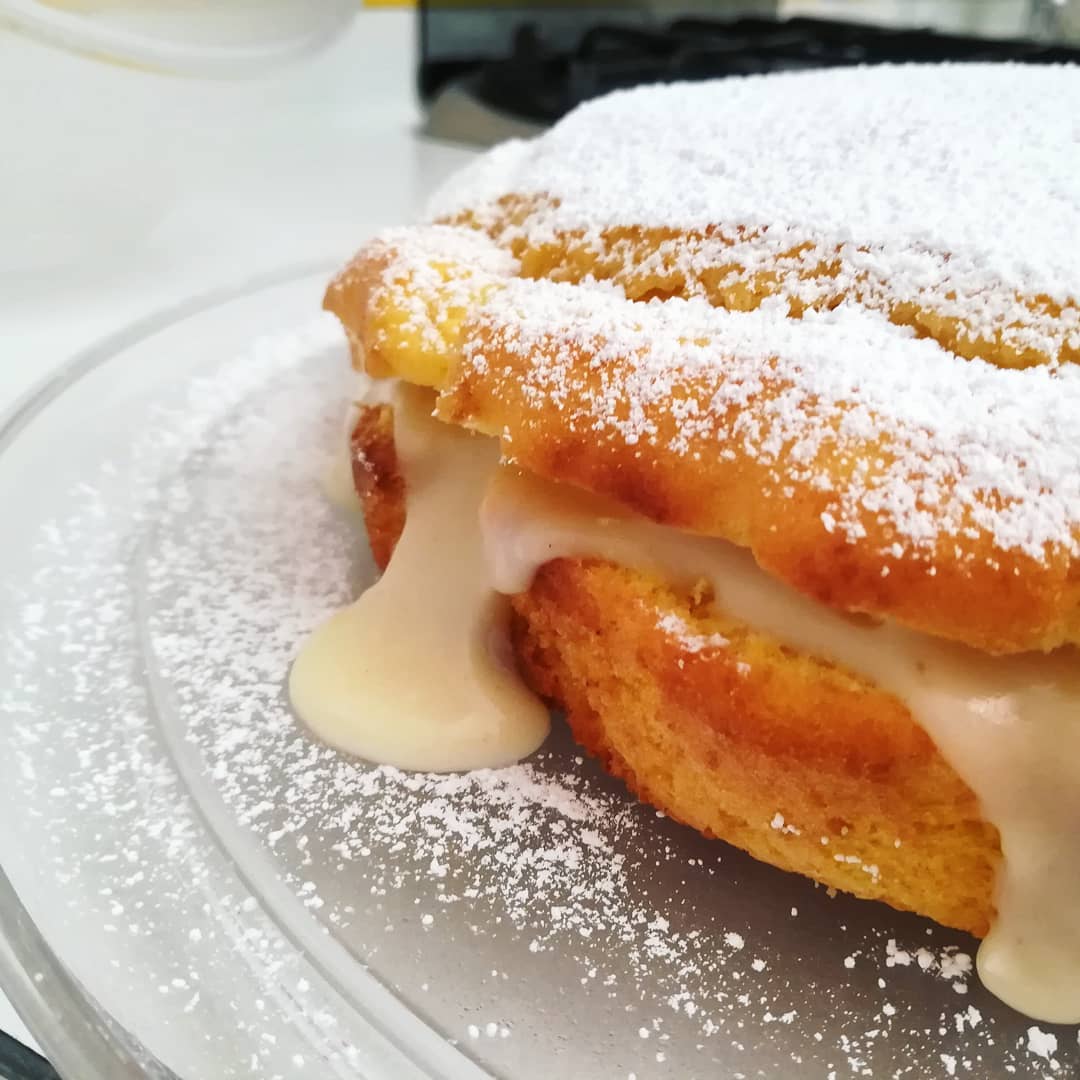 torta di zucca con crema al cioccolato bianco