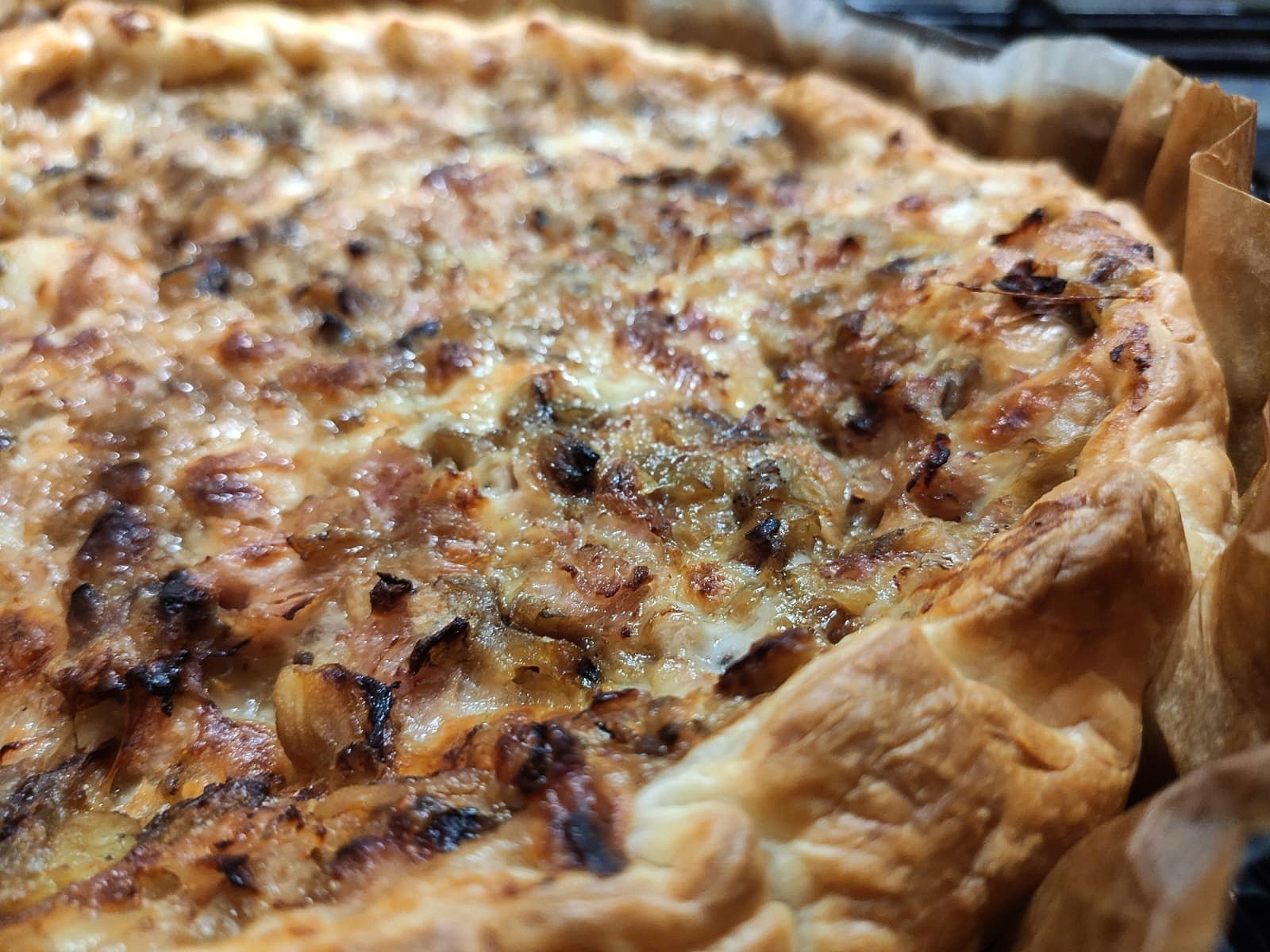 Torta salata di melanzane prosciutto e mozzarella