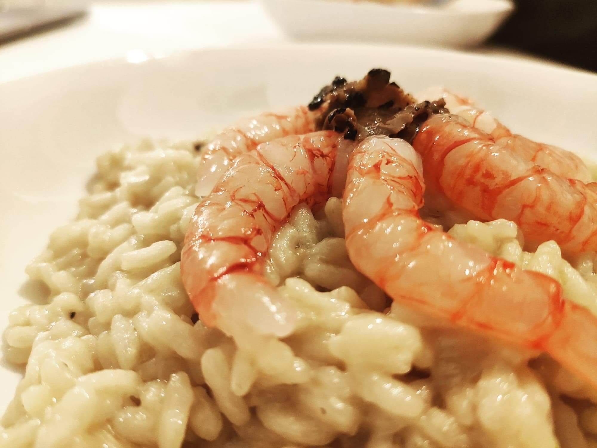 Risotto funghi tartufo e gamberi
