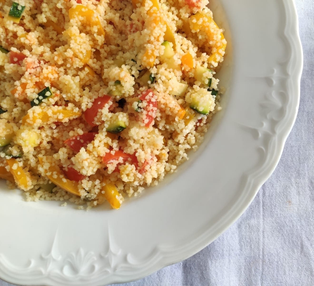 Cous cous al profumo di menta con verdure